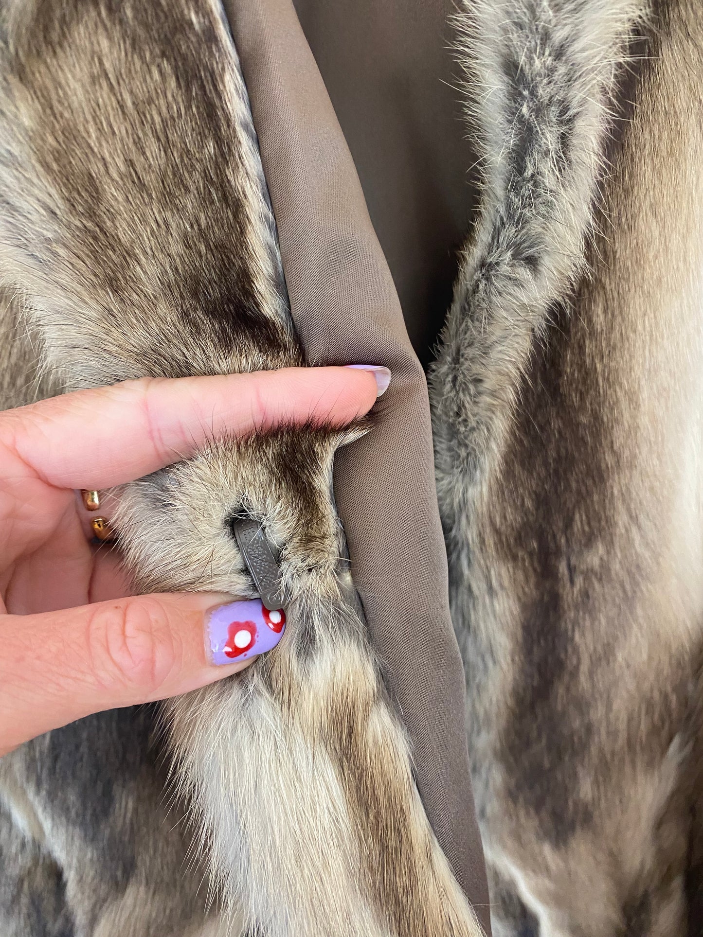 Vintage Real River Mink Fur Coat