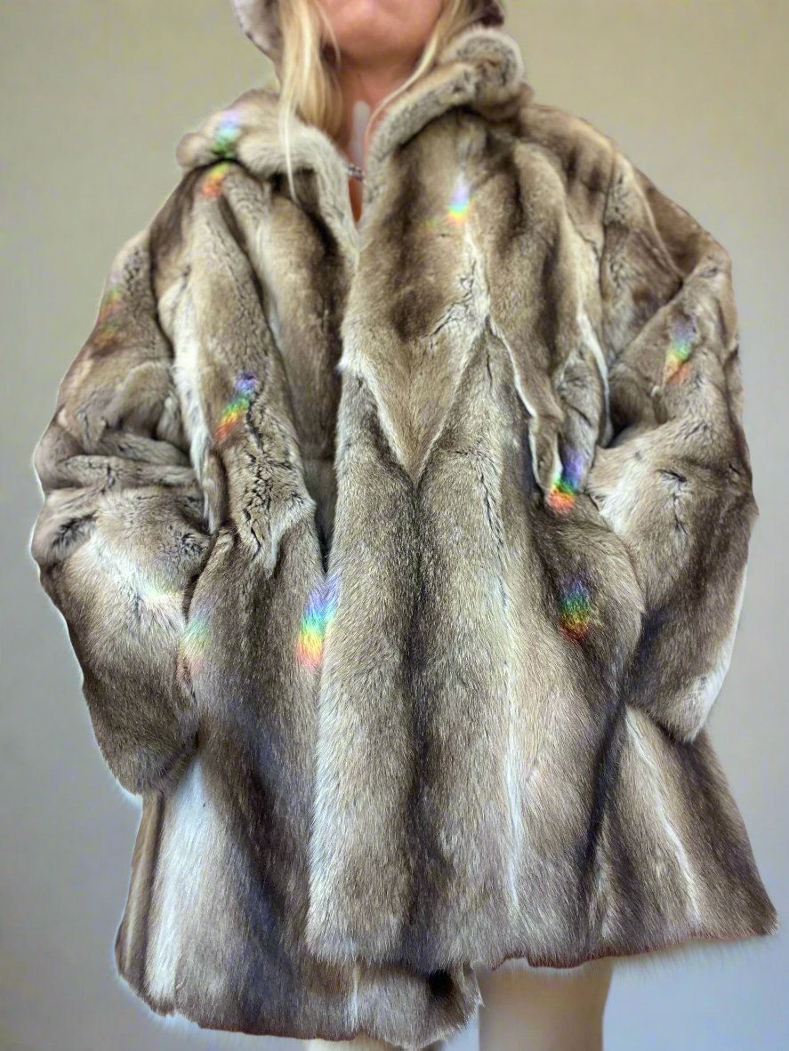 Vintage Real River Mink Fur Coat