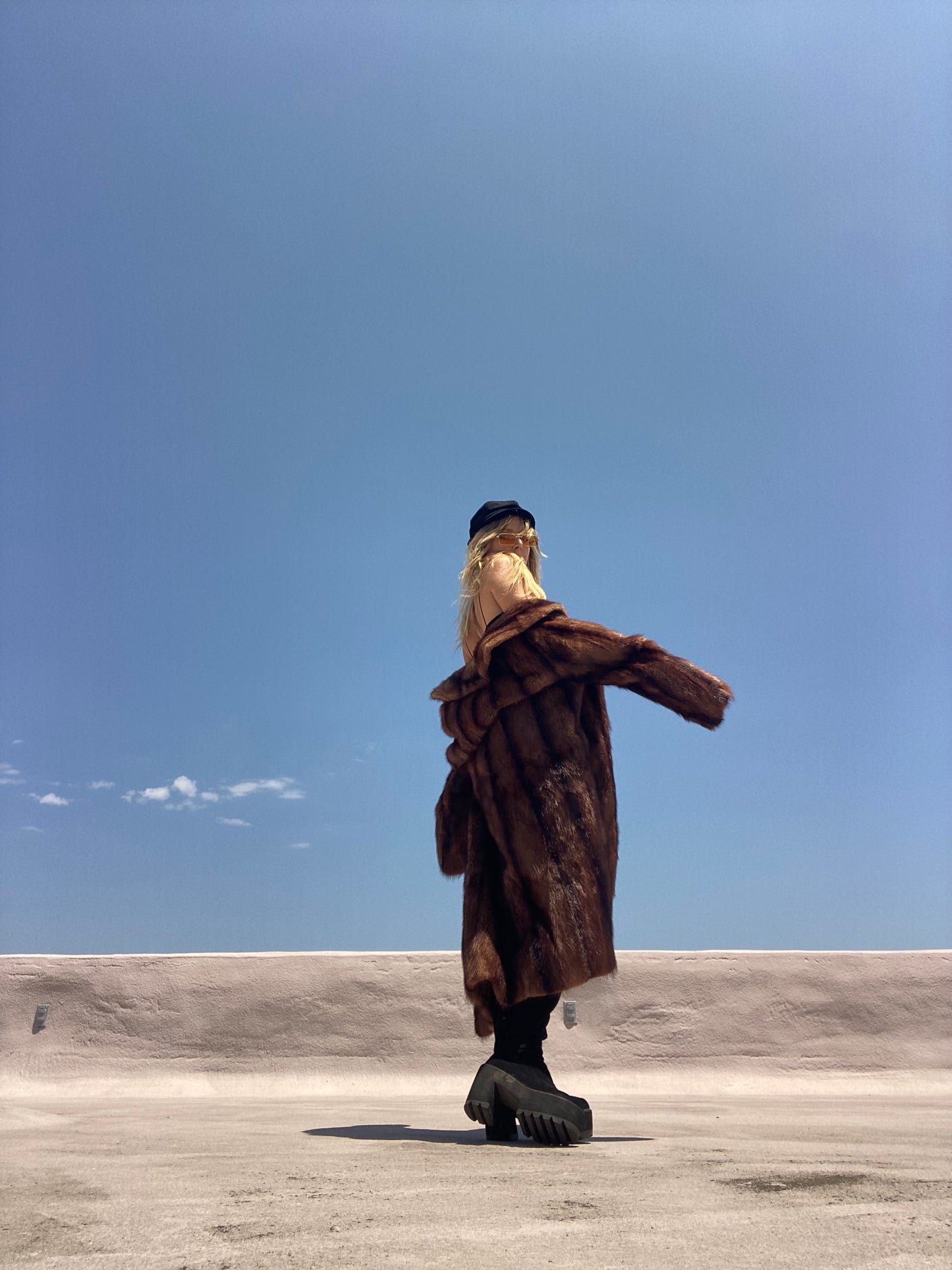 Vintage Two-Tone Brown Mink Coat