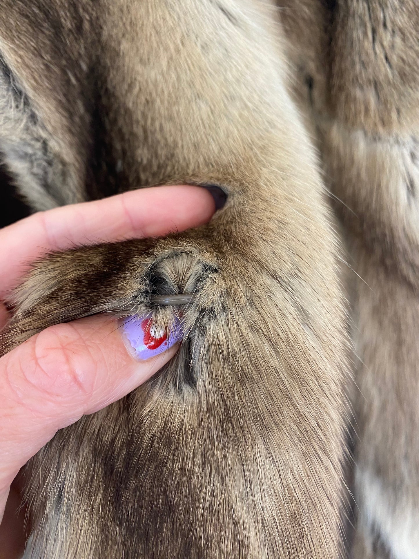 Vintage Real River Mink Fur Coat