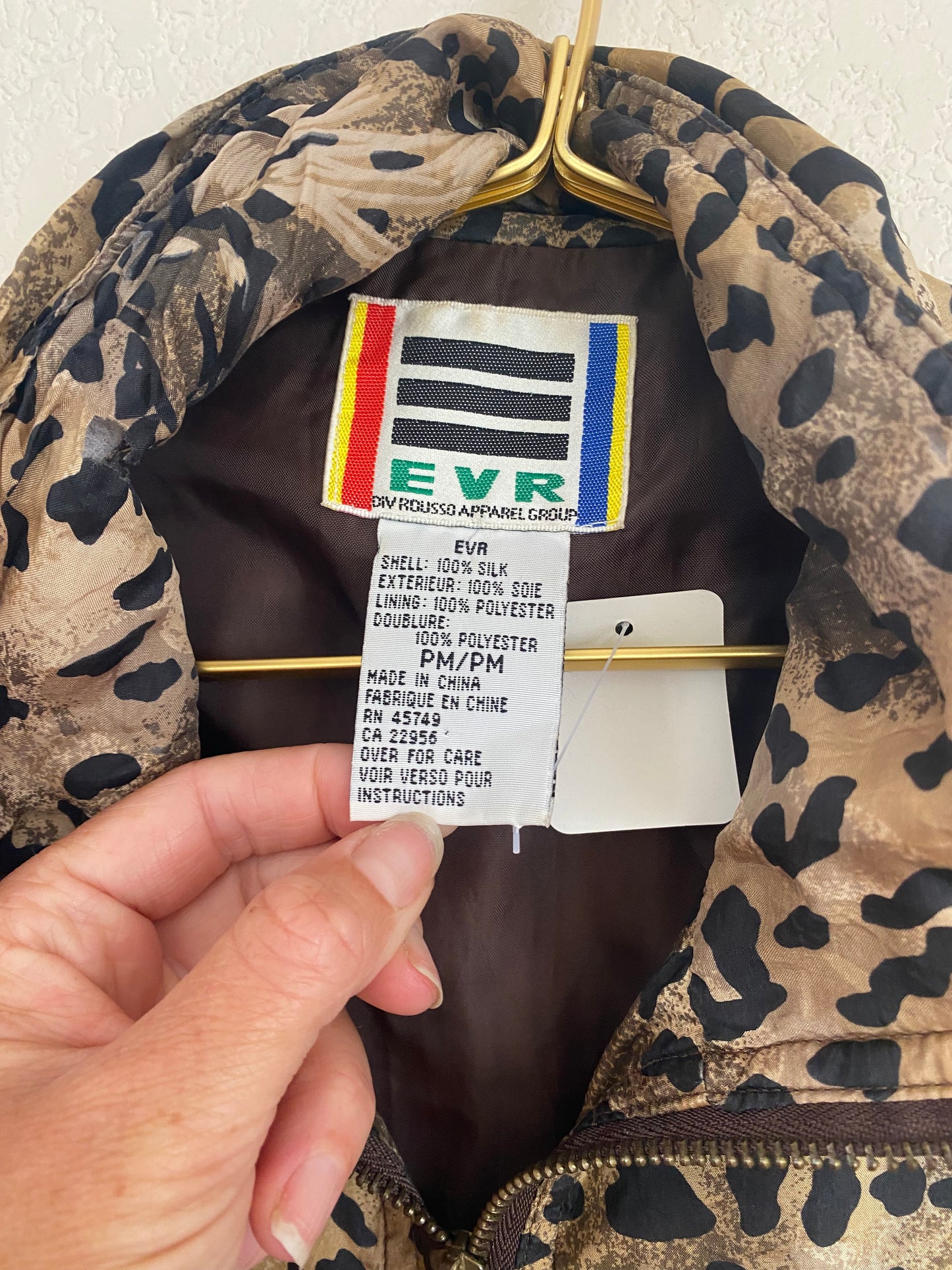 Vintage Leopard Print Jacket, Small, #295