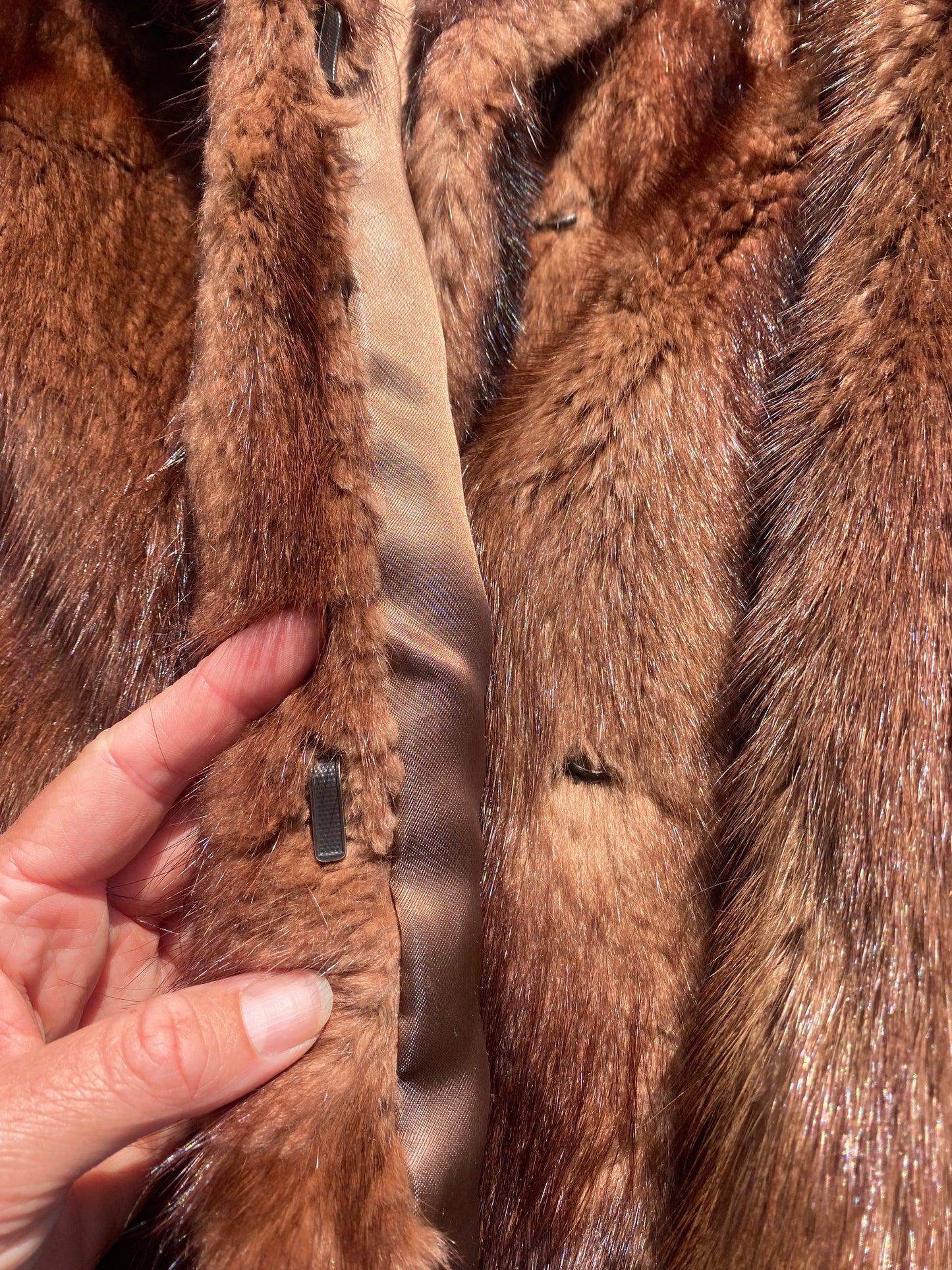 Vintage Two-Tone Brown Mink Coat