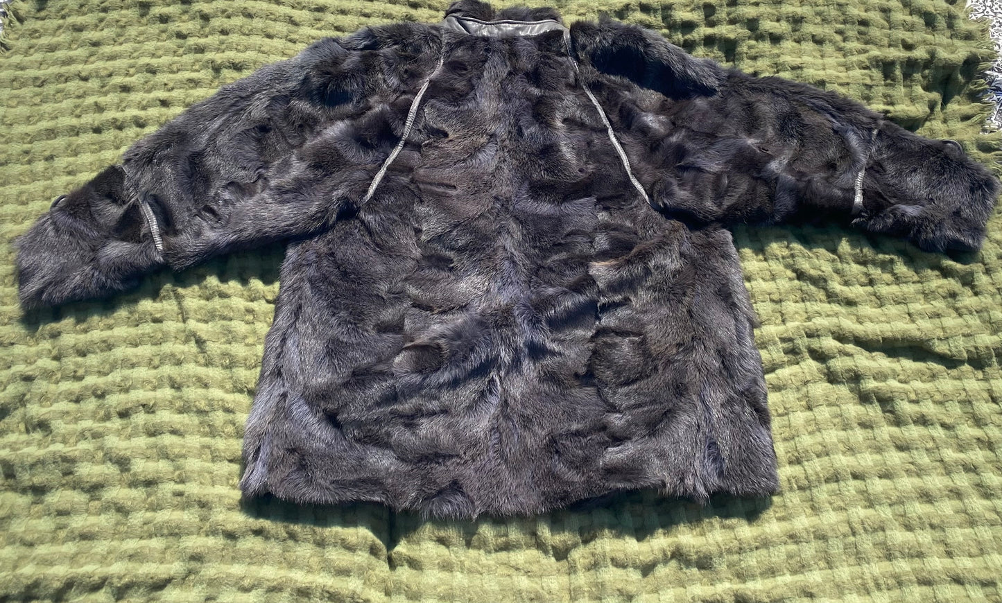 Vintage Grey Fur Coat