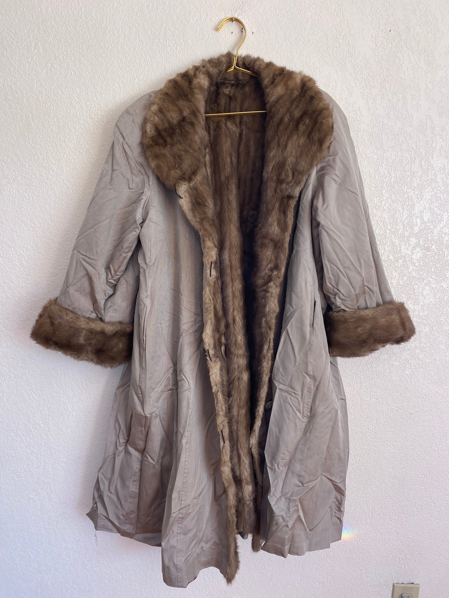 Vintage Reversible Mink Fur Coat Large/X-Large