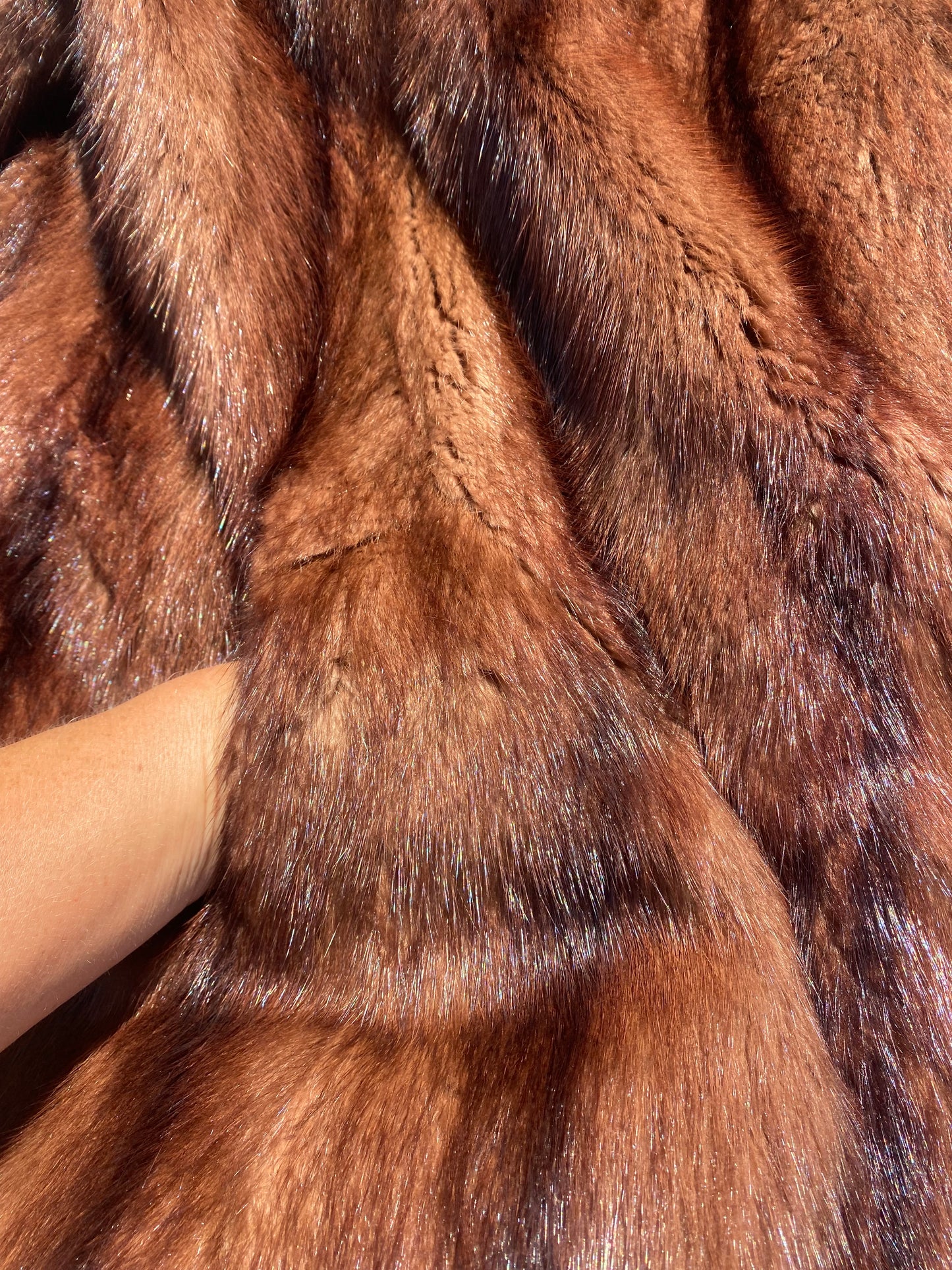 Vintage Two-Tone Brown Mink Coat