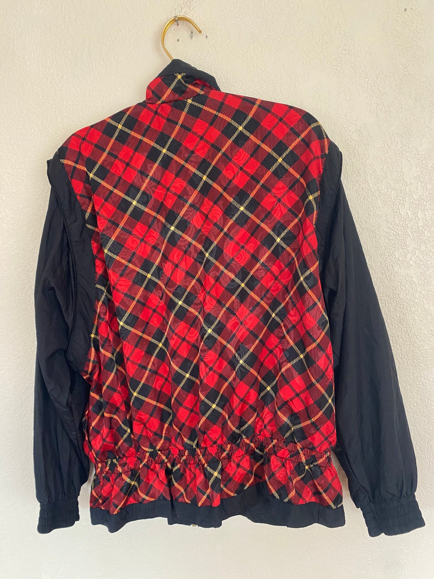 Vintage red and black track jacket