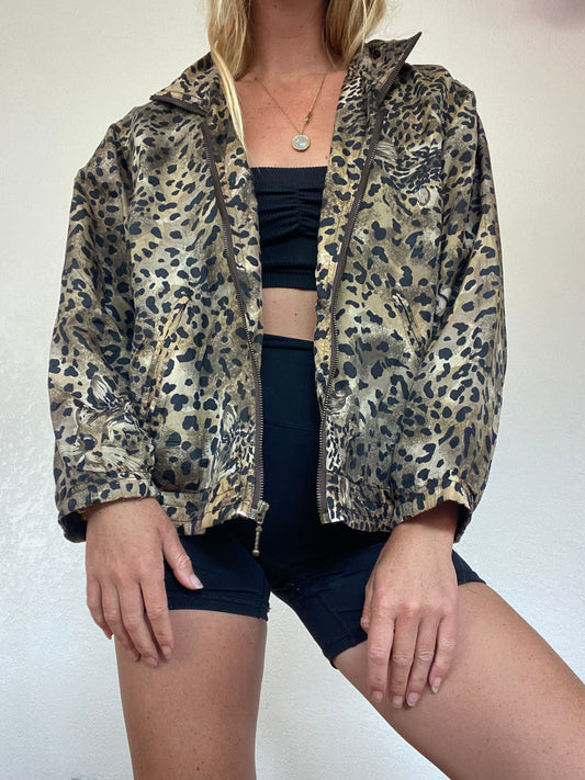 Vintage Leopard Print Jacket, Small, #295