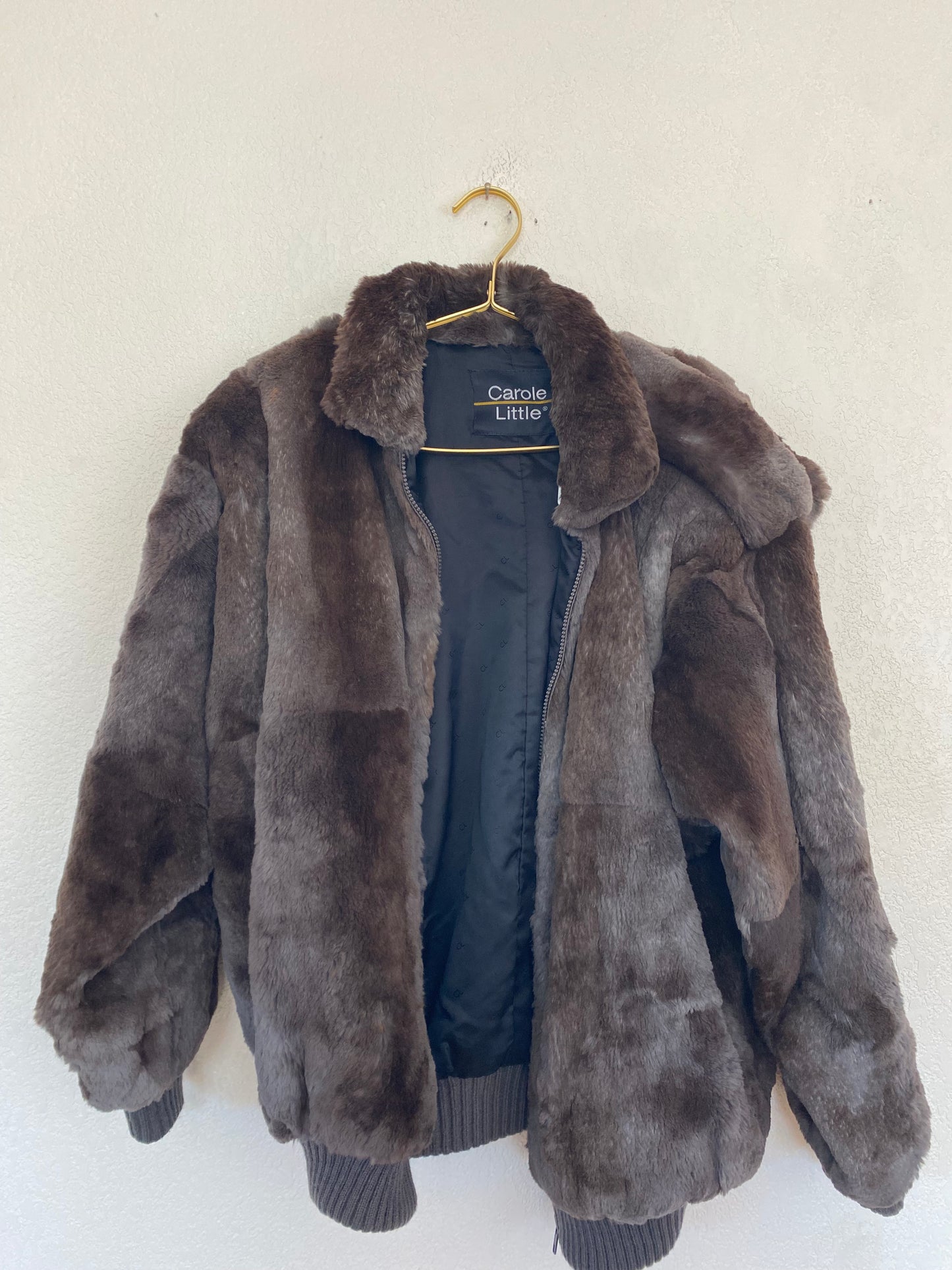 Vintage Bomber Style Fur Coat (769)