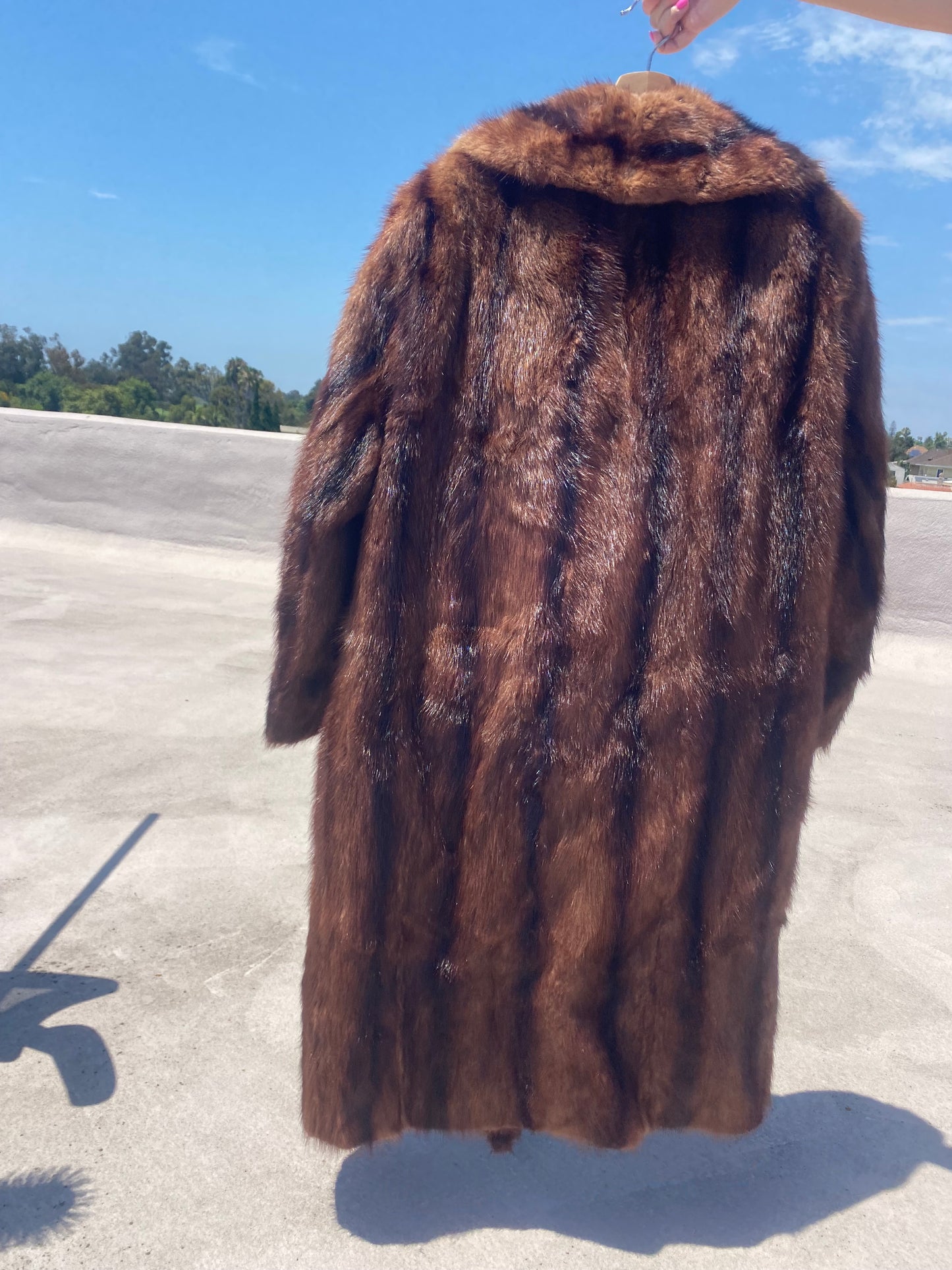 Vintage Two-Tone Brown Mink Coat