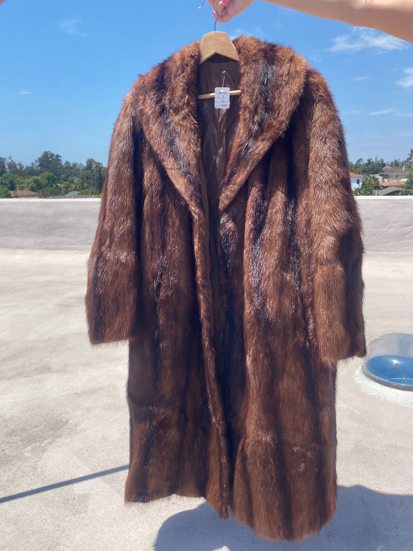 Vintage Two-Tone Brown Mink Coat