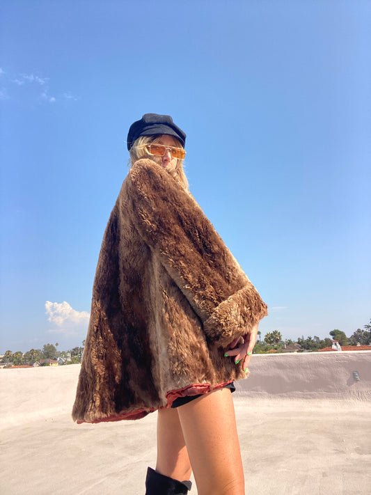 Vintage Sheared Beaver Fur Coat