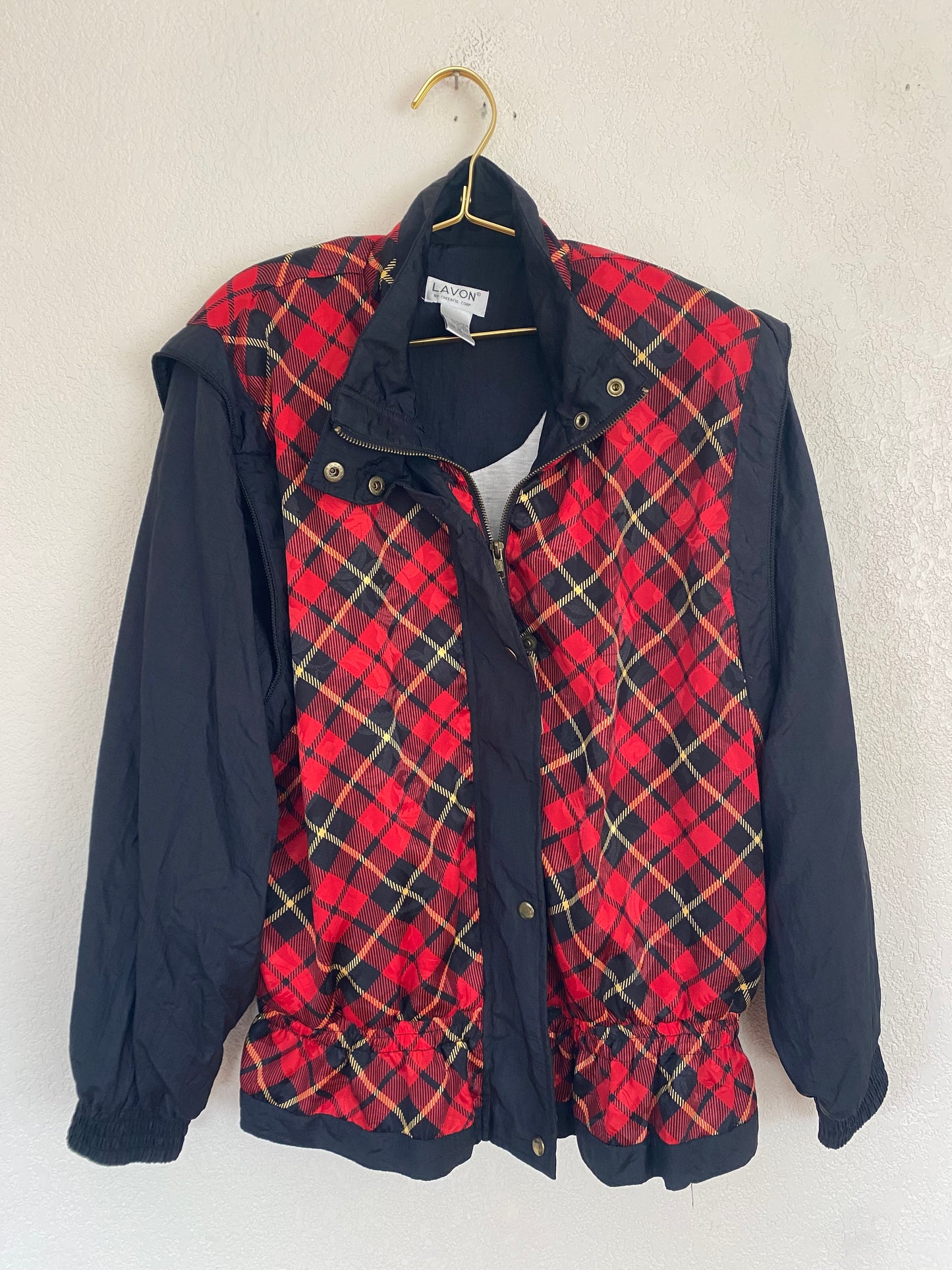 Vintage red and black track jacket