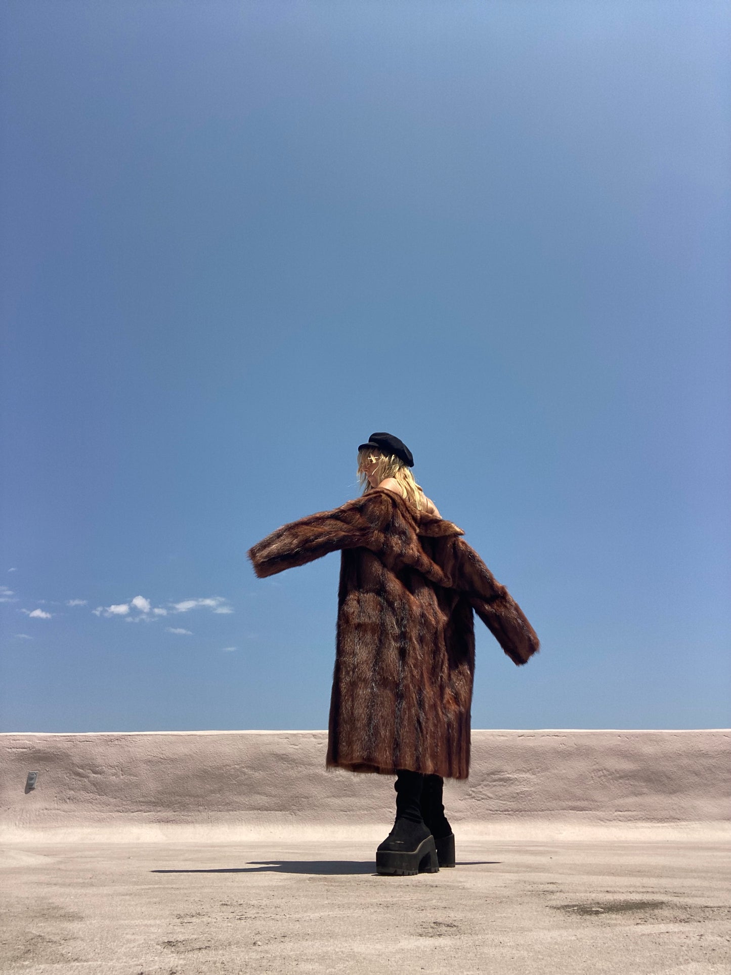 Vintage Two-Tone Brown Mink Coat