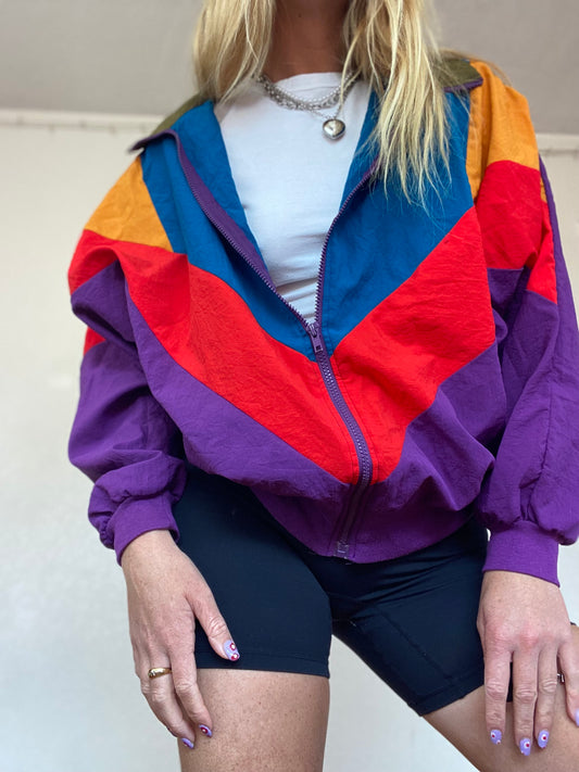 Vintage Color Block Track Jacket (727)