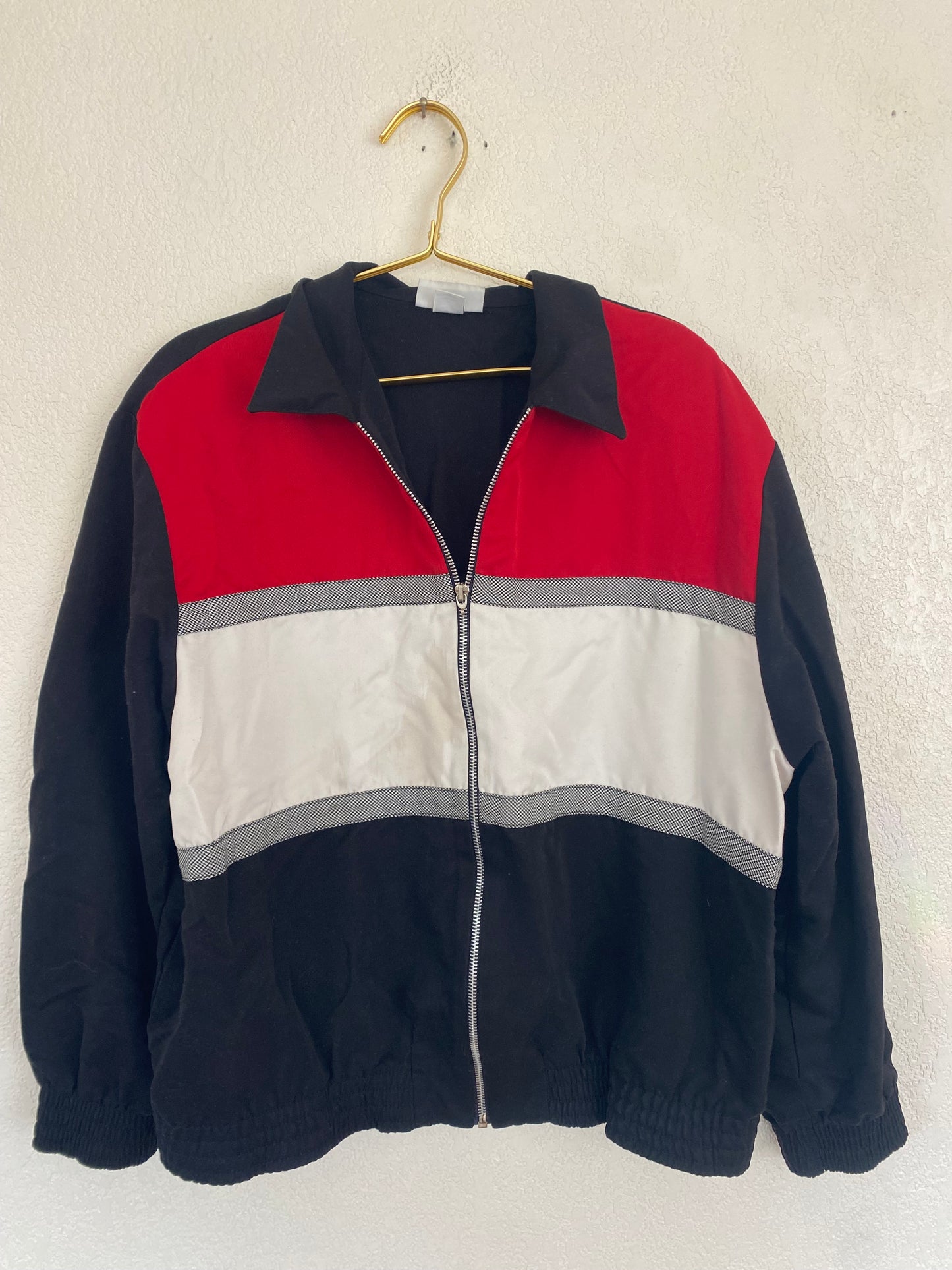 Vintage Red, White, and Black Jacket