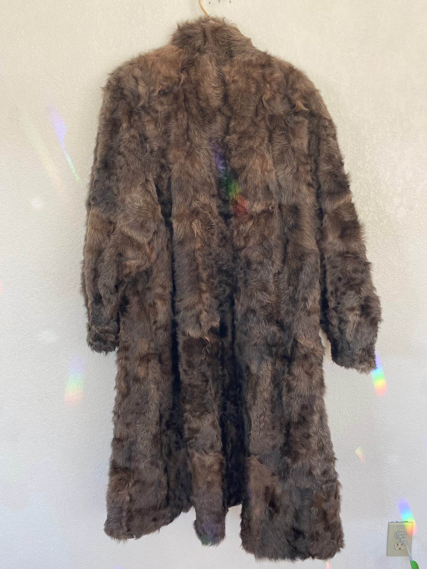 Long Brown Vintage Fur Coat