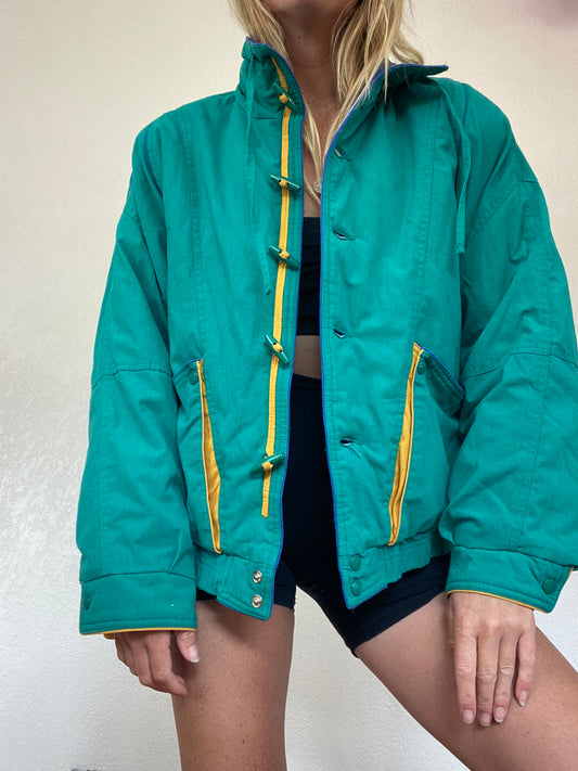 Green Vintage Ski Coat, small, #646