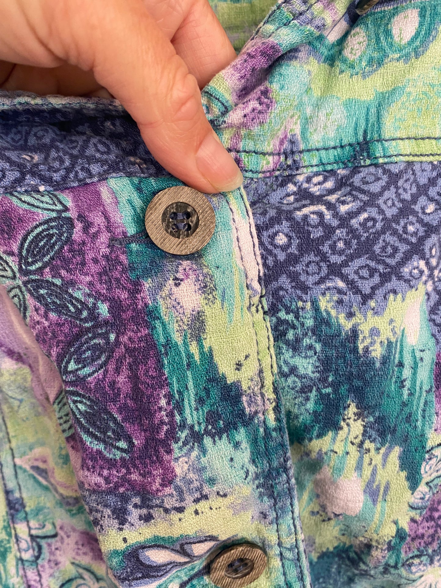 Vintage Blue Watercolor Jacket