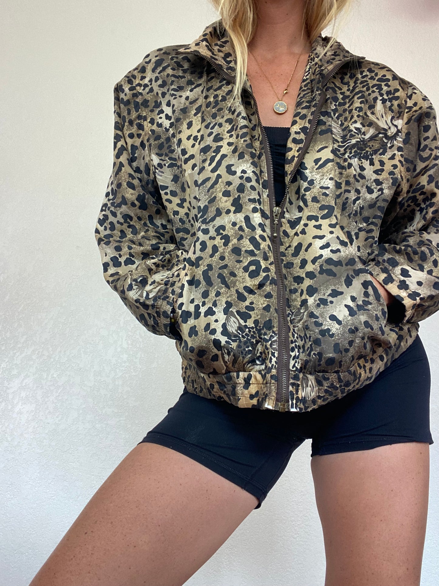 Vintage Leopard Print Jacket, Small, #295