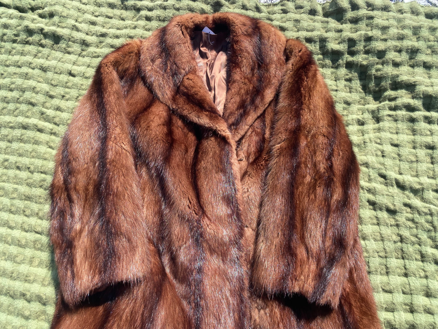 Vintage Two-Tone Brown Mink Coat