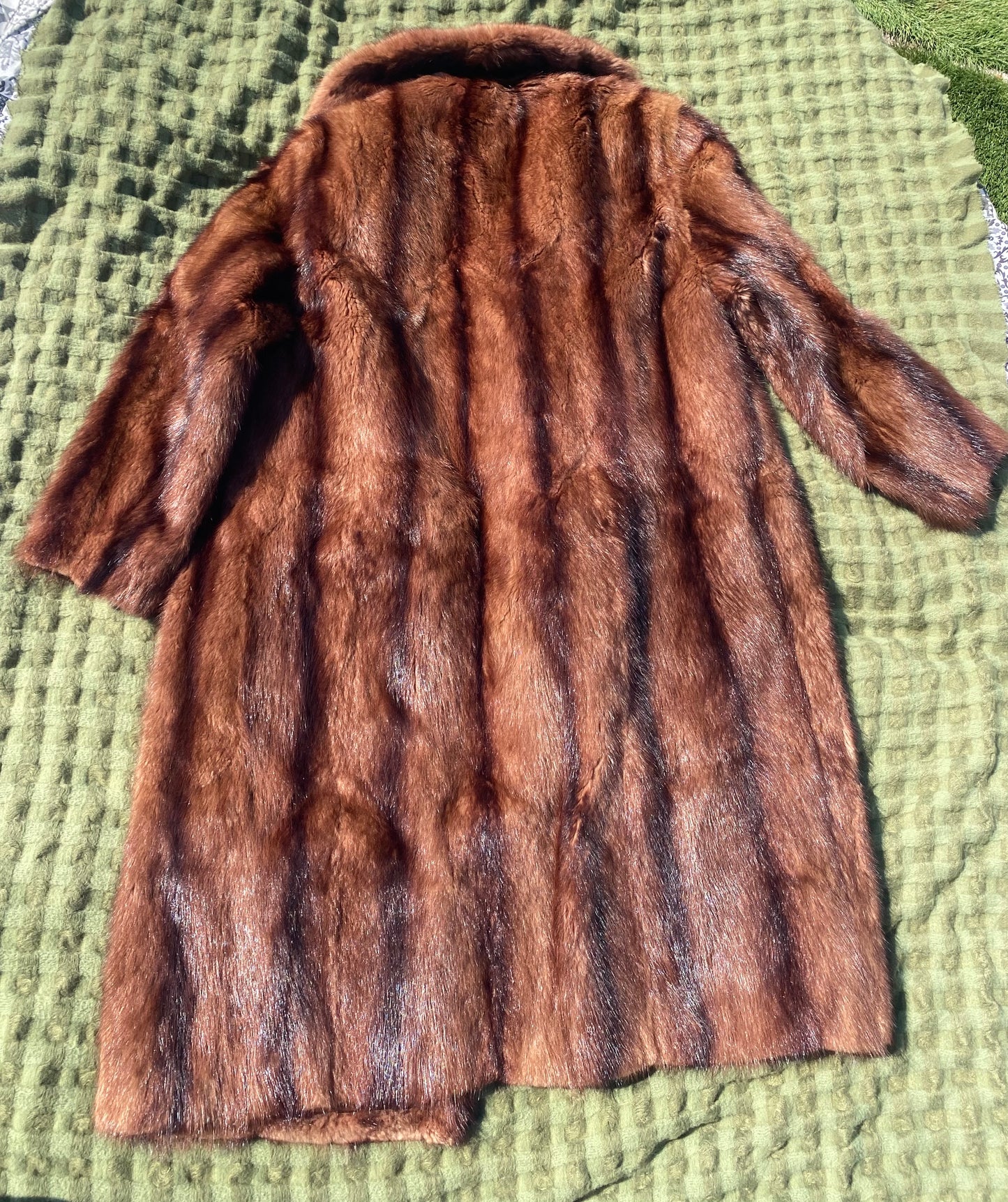 Vintage Two-Tone Brown Mink Coat