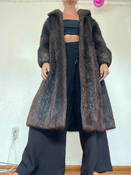 Vintage Thick Fur Coat – Longline – Men’s Medium / Women’s Large