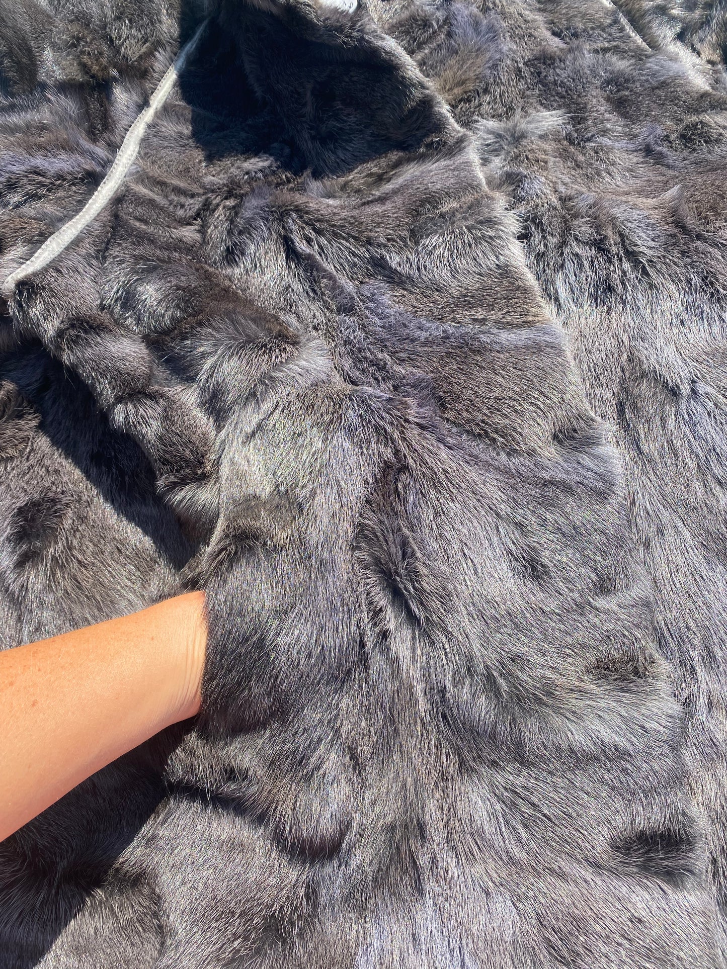 Vintage Grey Fur Coat