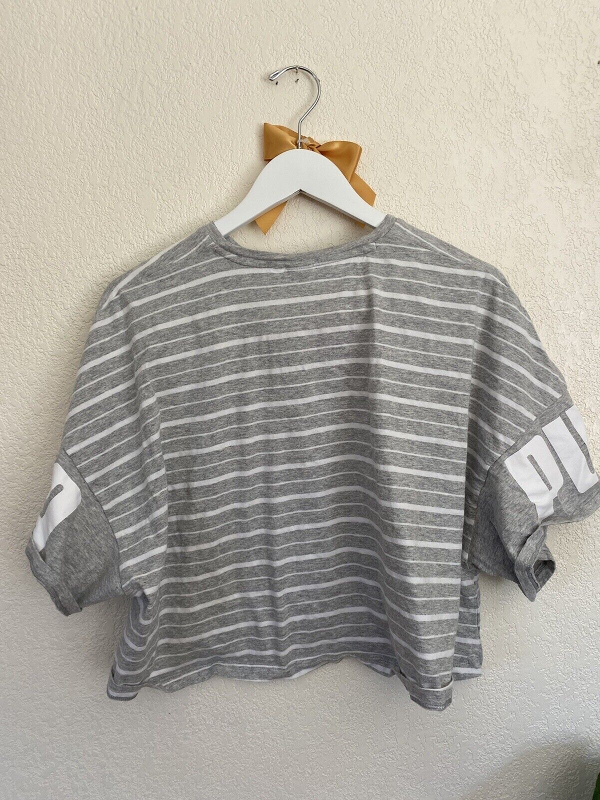 Gray Striped Tshirt - Puma - Women’s XL
