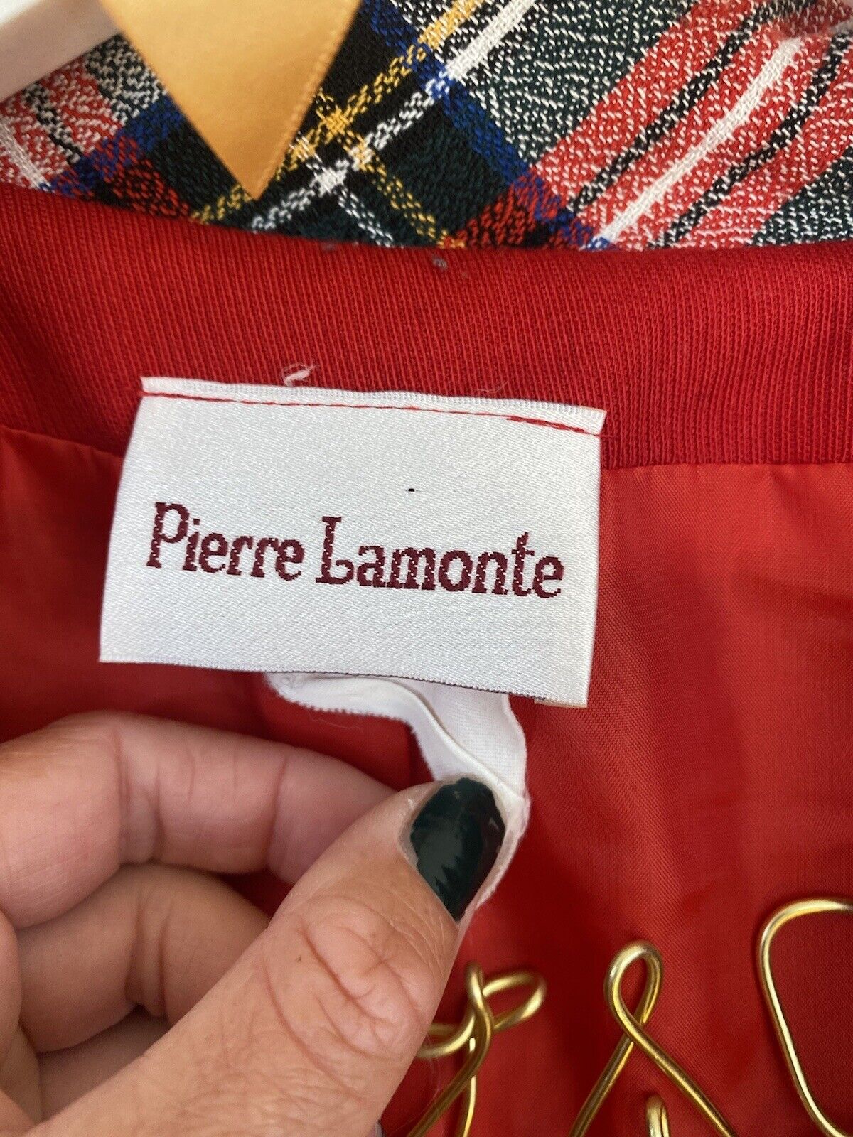 Vintage Red Blazer - Pierre Lamonte - Women’s Large