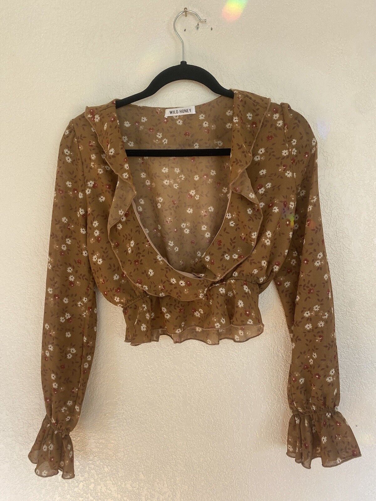 Earthy Floral Top - Wild Honey - Women's Small # 2186