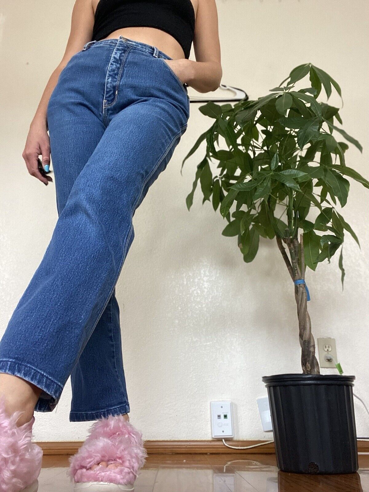 Dark Blue Staright Leg Jeans - Gloria Vanderbilt - Women's 14 # 2167