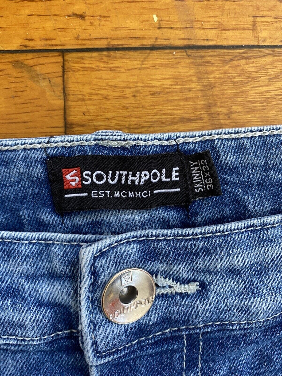 Y2K Faded Denim Skinny Jeans - Southpole - Size 36W x 32L