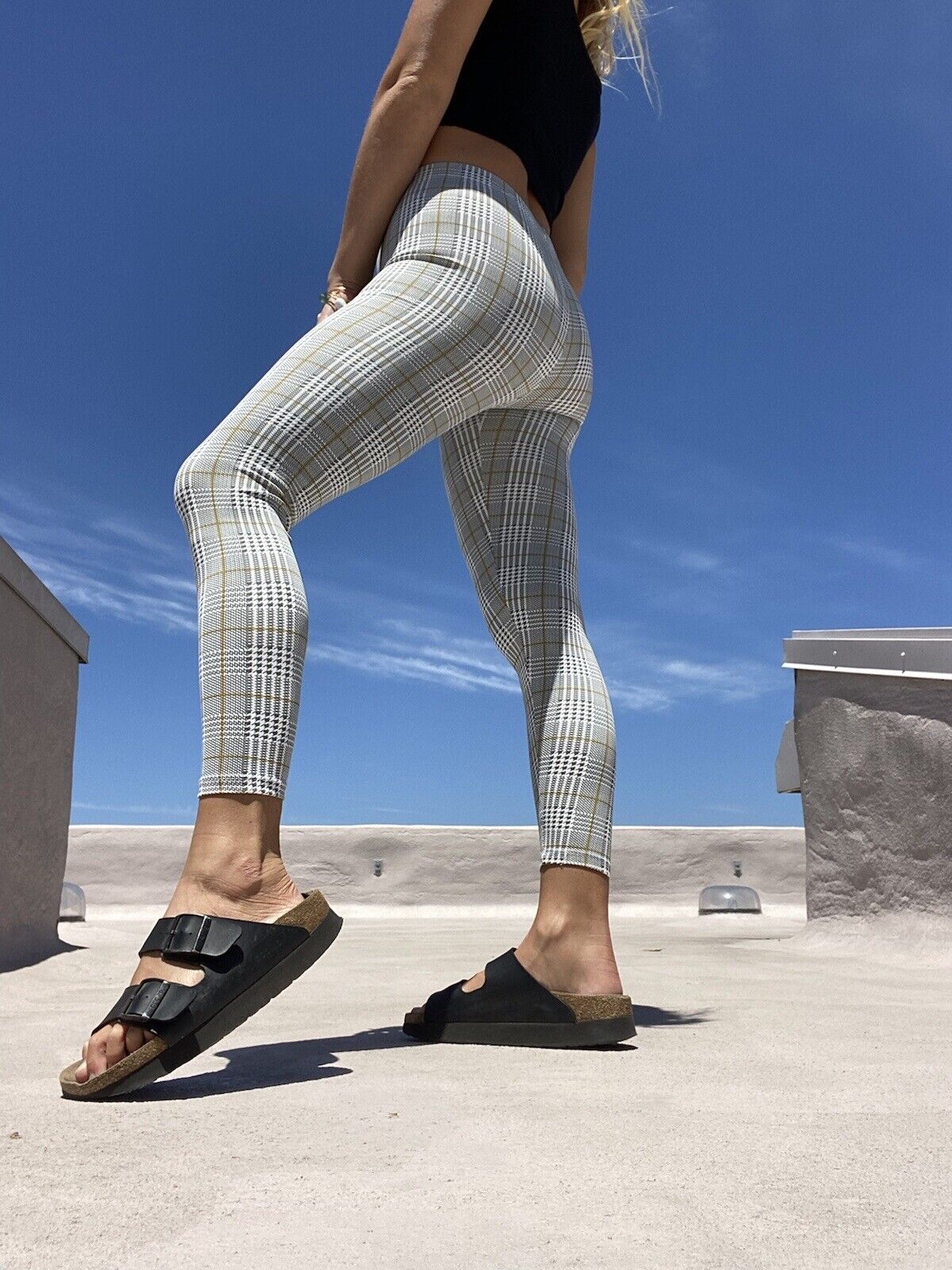 Gray Plaid Leggings - Unbranded - Women’s XS