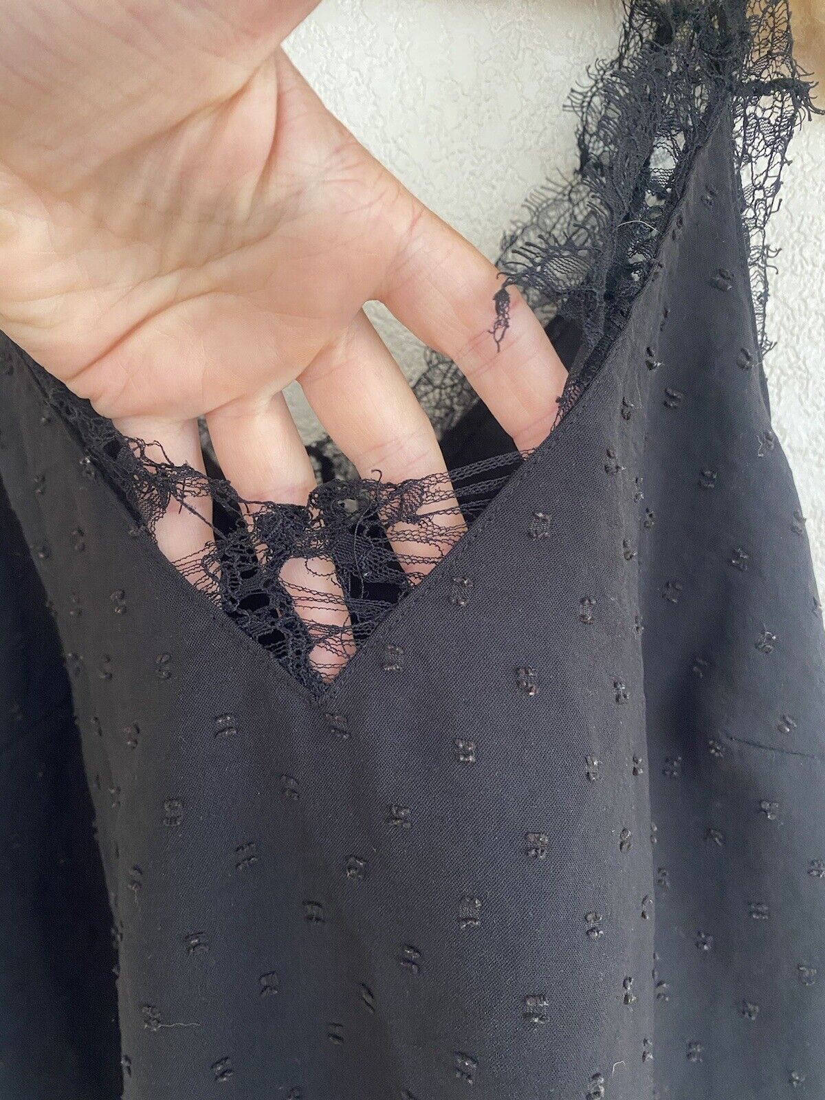 Black Lace Camisole - Unbranded - Size Large
