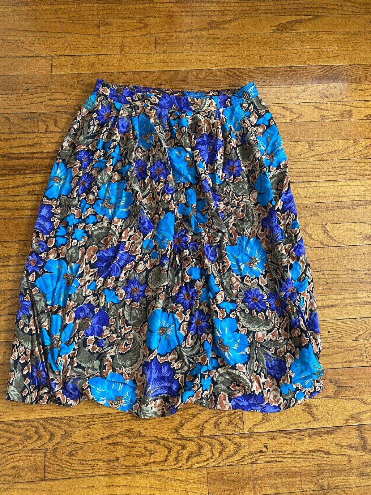 Vintage Floral Midi Skirt - Random - Women’s 8