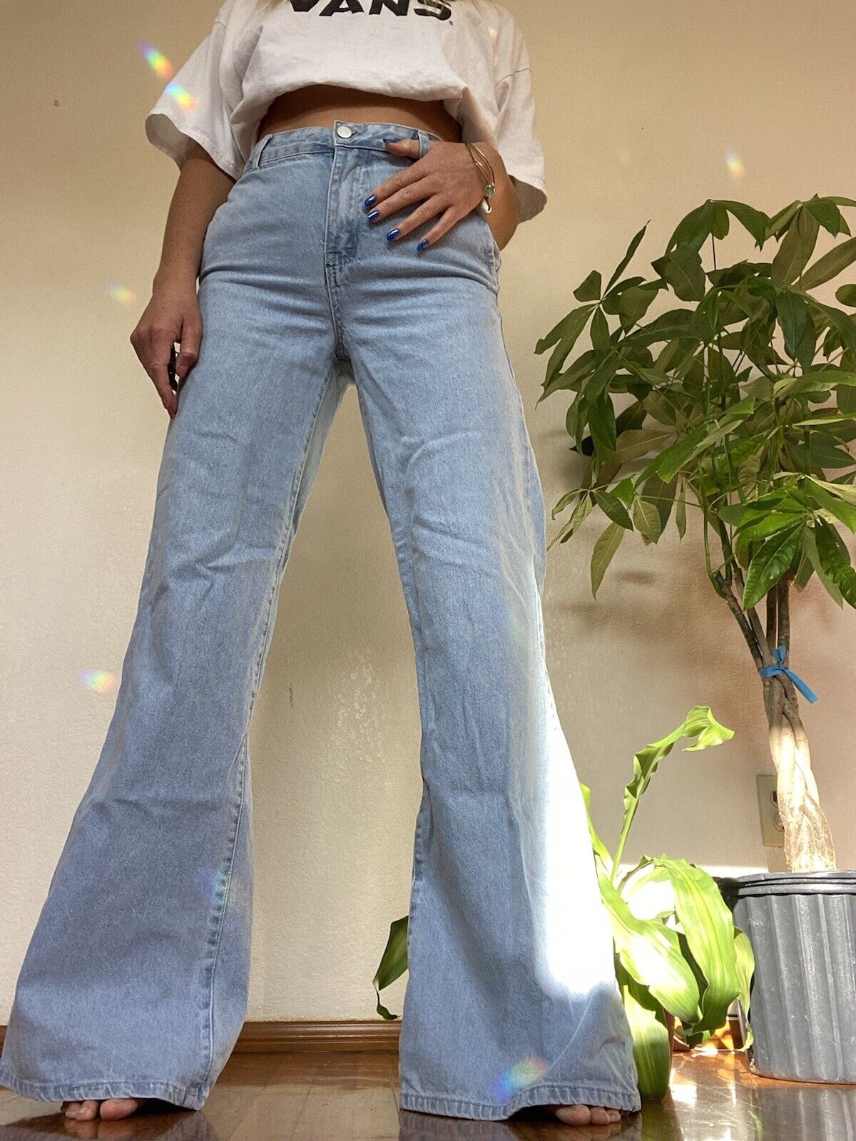 High Rise Long Bootcut Jeans - Shein - Women's 4 # 1992