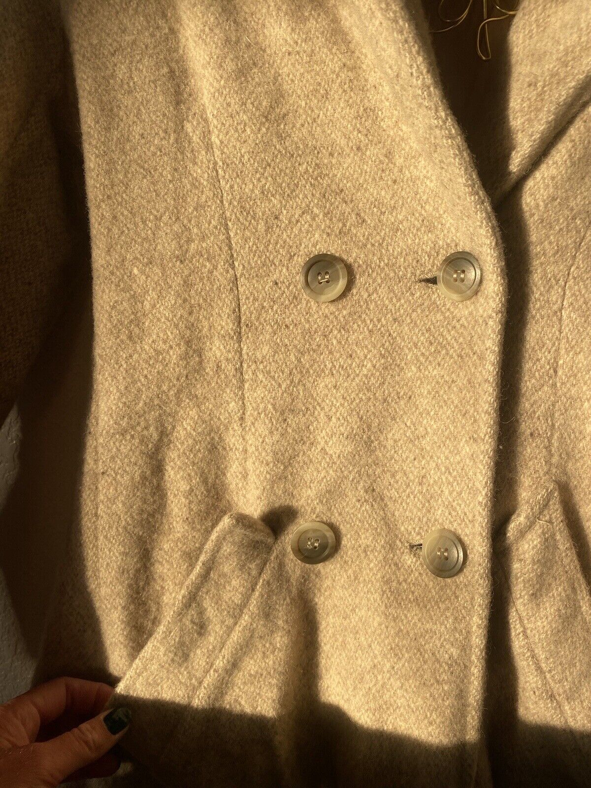 Vintage Wool Trench Coat -Unbranded - Women’s Small