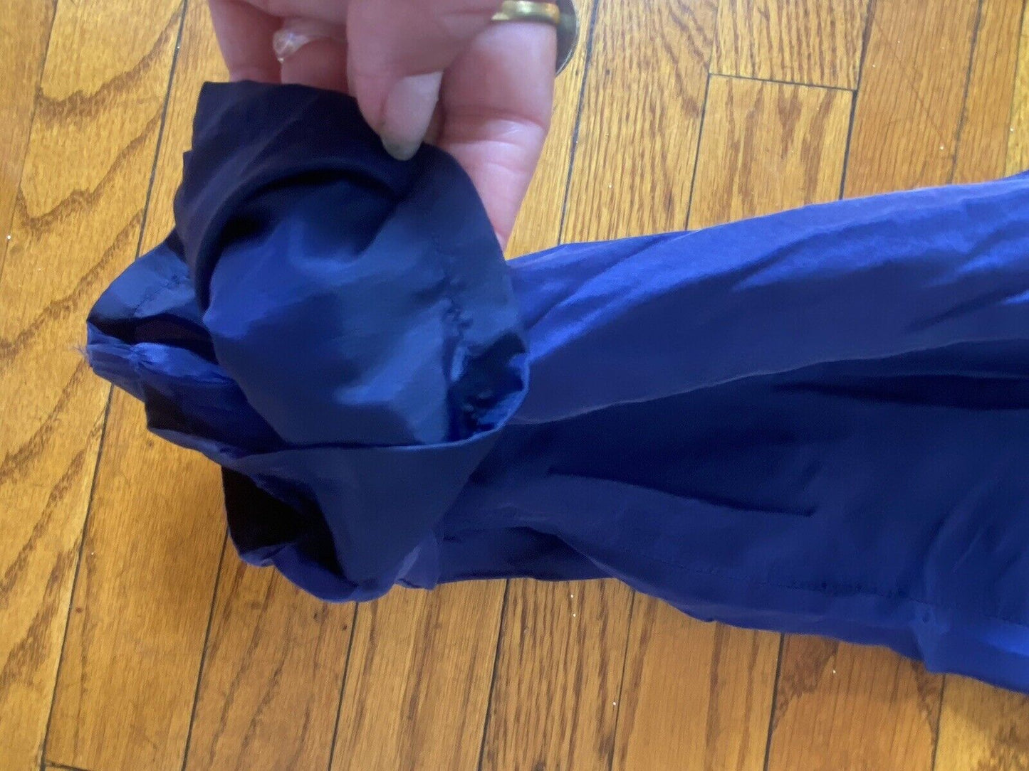 Vintag Blue Silk Track Pants - Unbranded - Size Medium