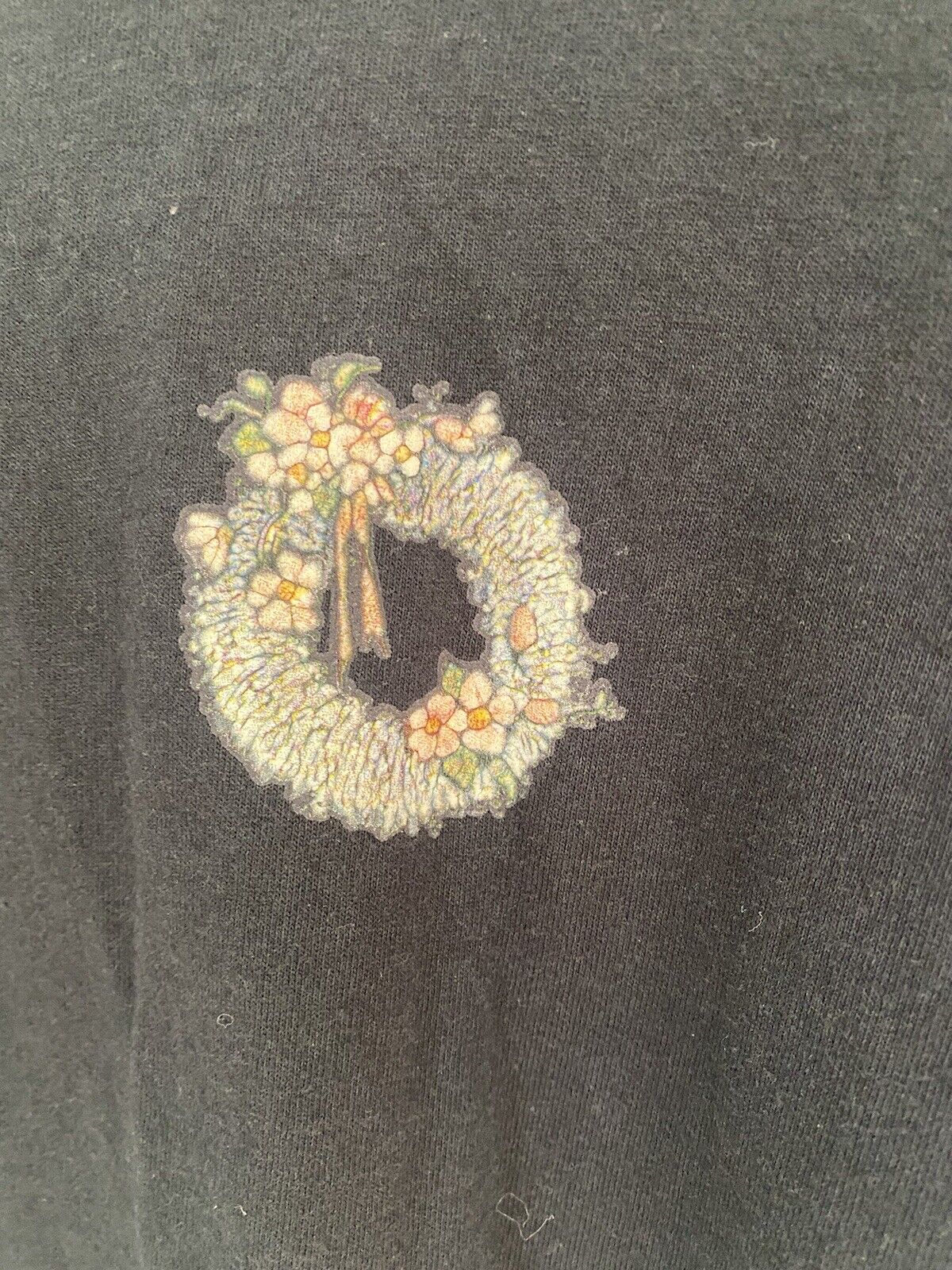 Vintage Floral Print T-Shirt - Anvil - Women s XL # 2122
