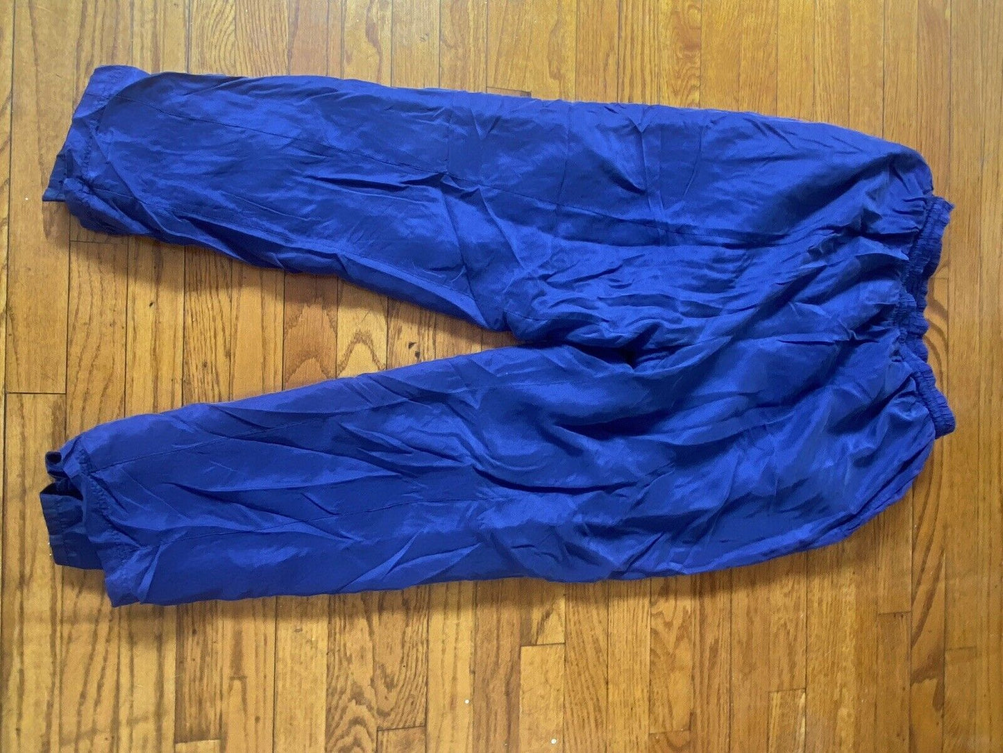 Vintag Blue Silk Track Pants - Unbranded - Size Medium