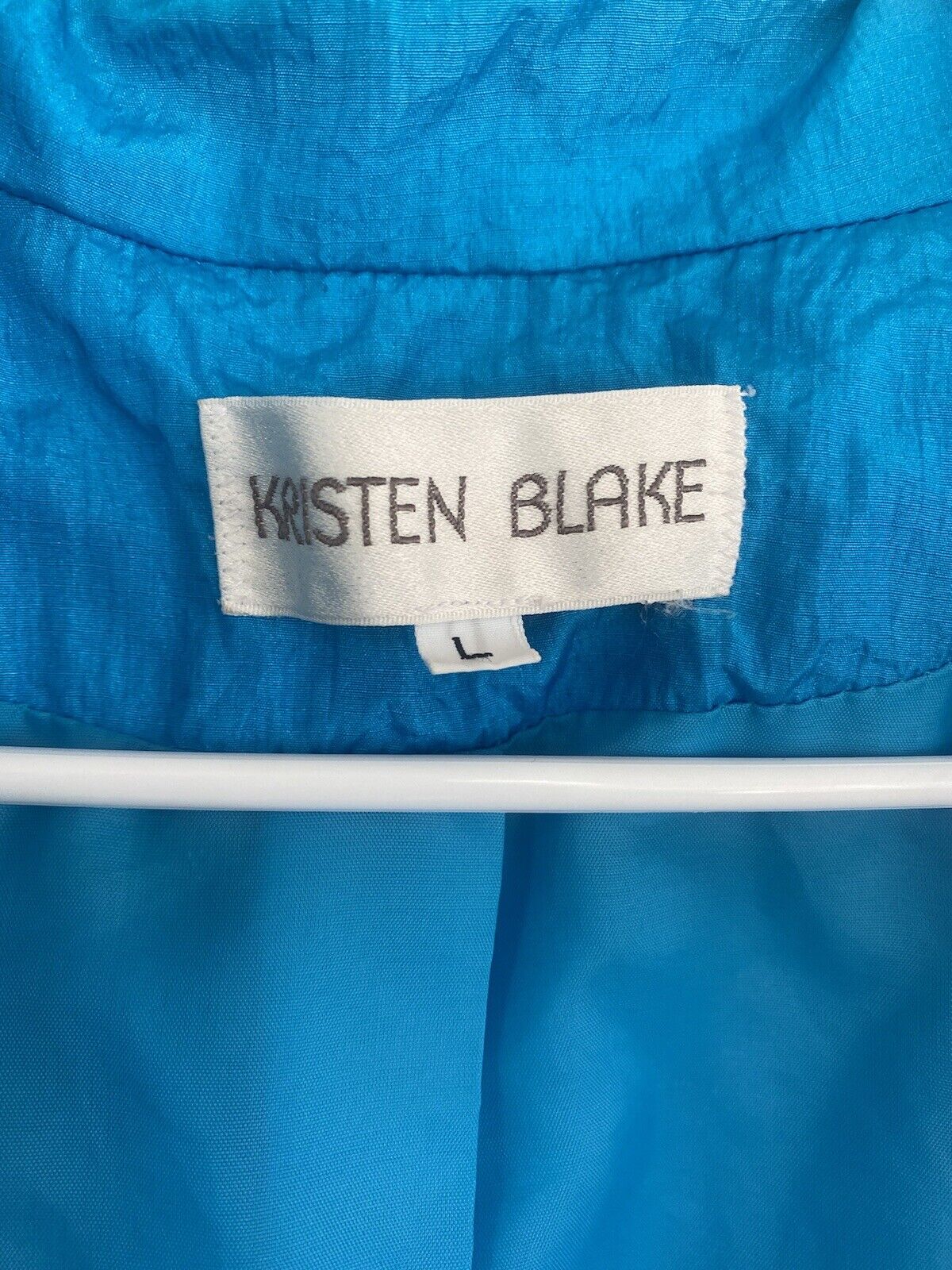 Vintage Blue Windbreaker Jacket - Kristen Blake - Women’s  Large # 1937