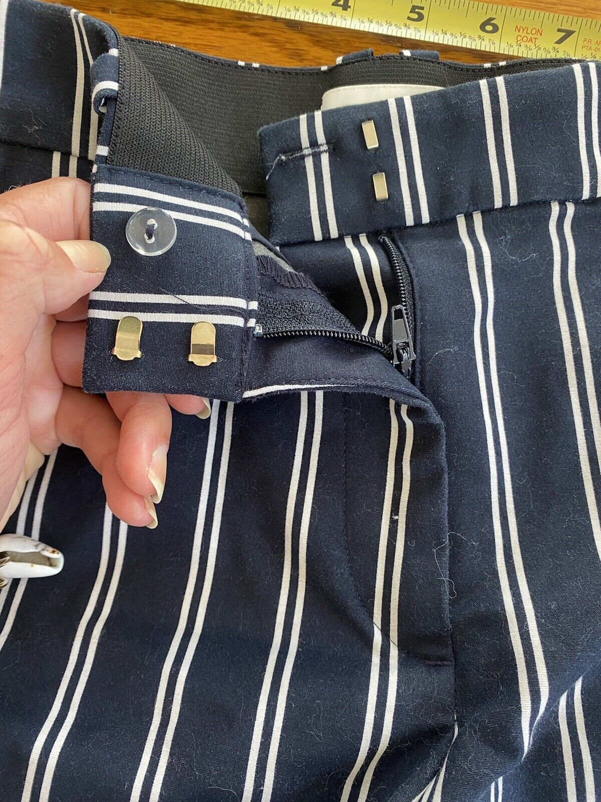 Blue & White Stripe Trousers - H&M - Women’s 4
