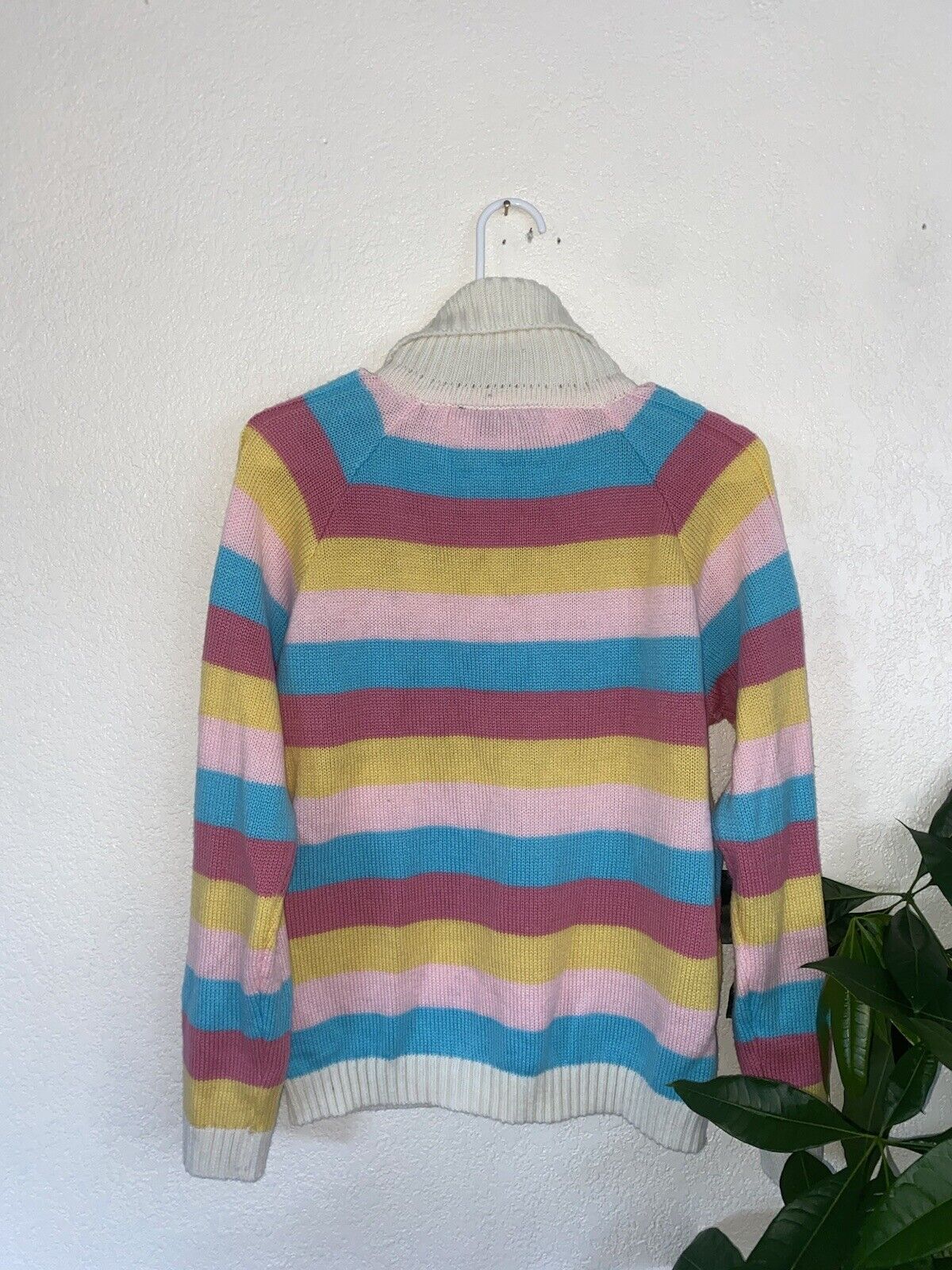 Rainbow Knit Turtleneck Sweater - Westside - Size XL 1926