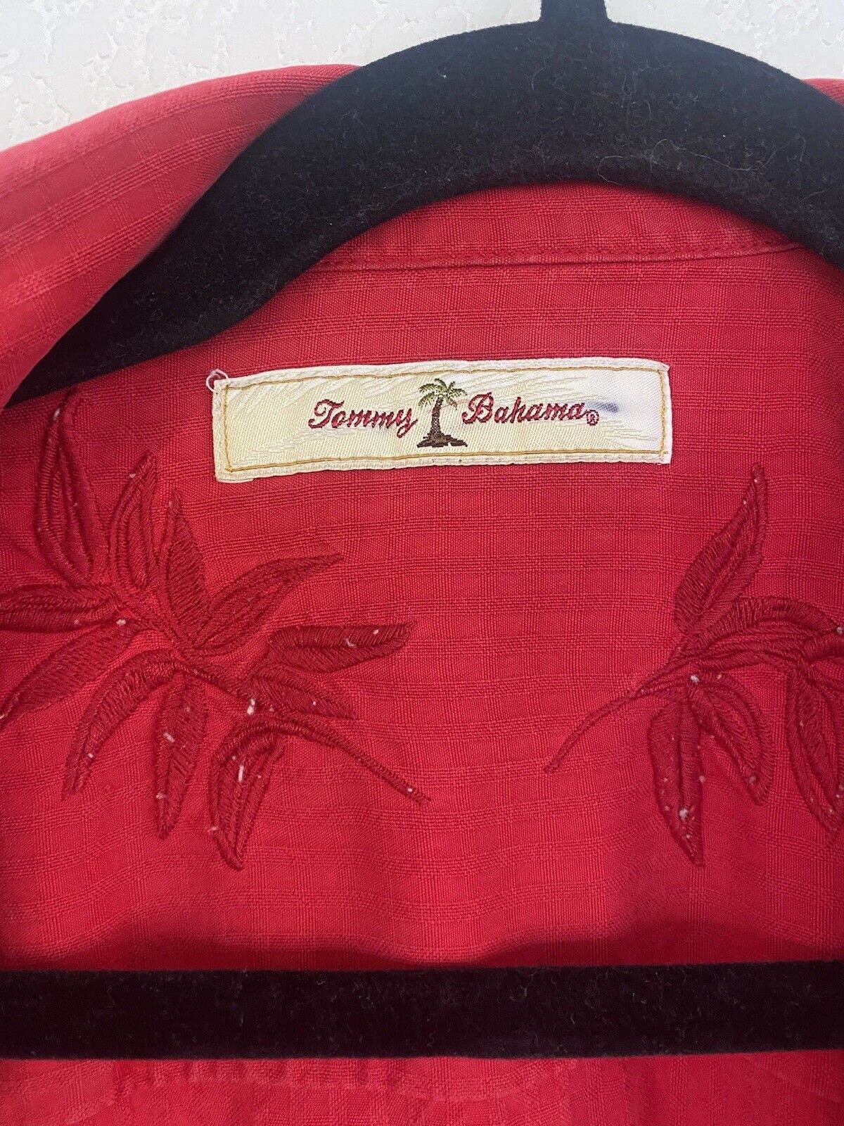 Red Silk Button Down Shirt - Tommy Bahama - Men's Medium # 2068