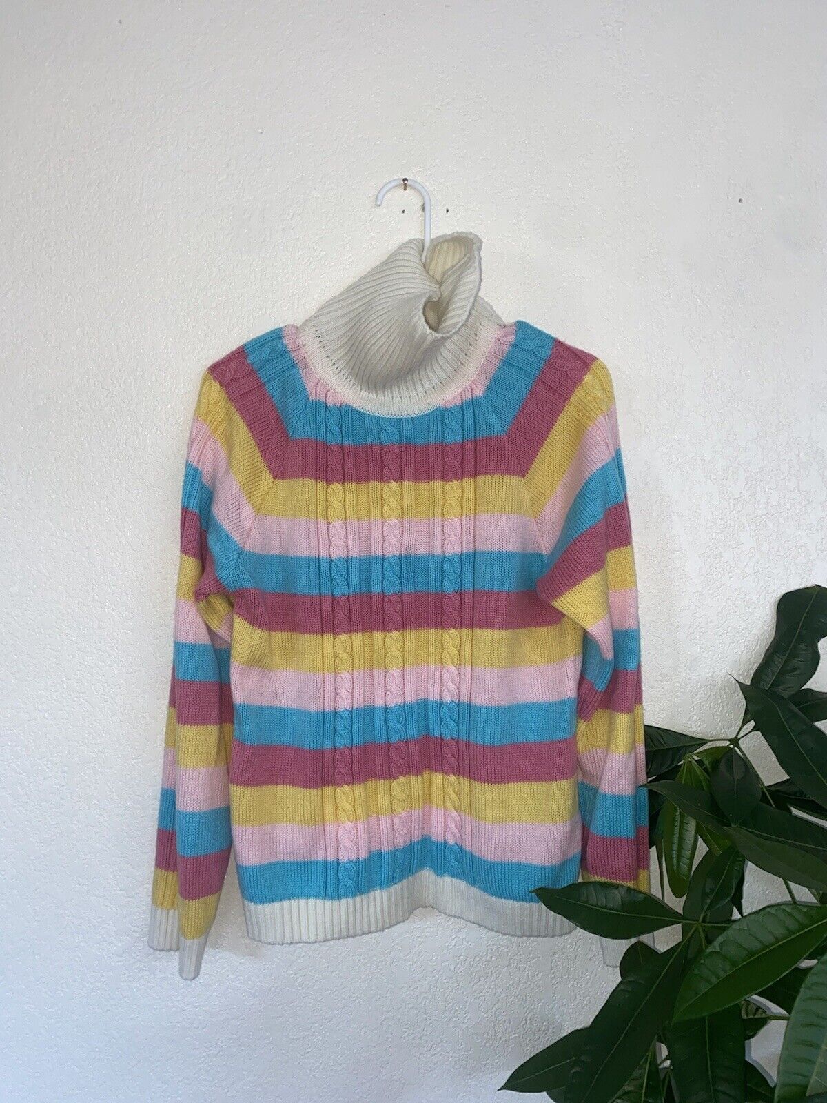 Rainbow Knit Turtleneck Sweater - Westside - Size XL 1926