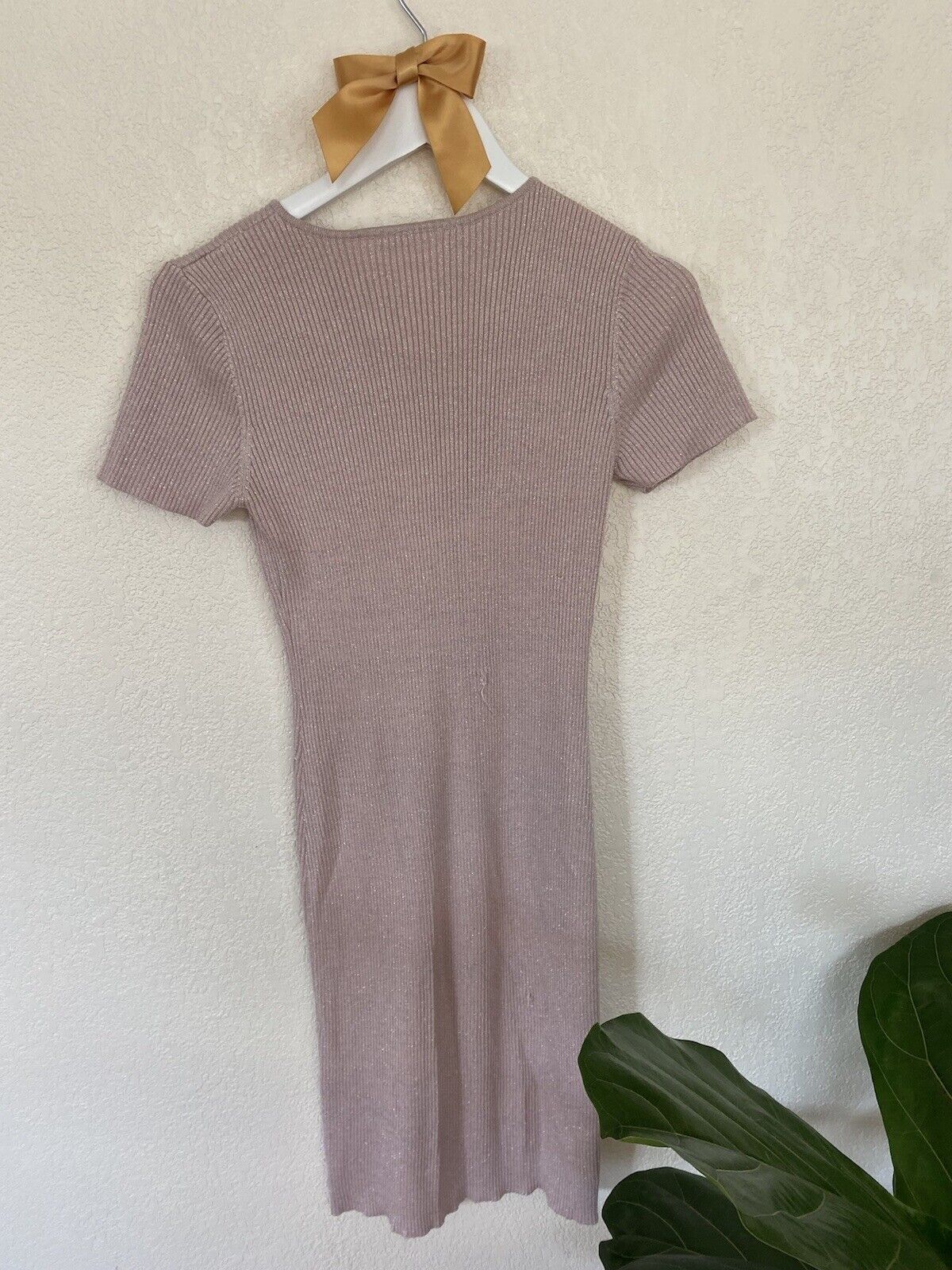 Y2K Dusty Pink Sparkly Midi Dress - Unbranded - Women's Large