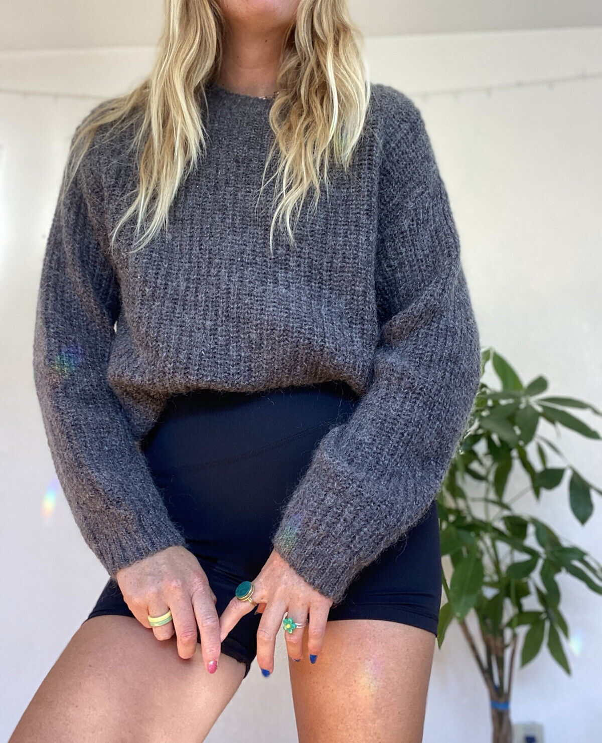 Gray Wool Sweater - Uniqlo - Women’s Medium # 1969