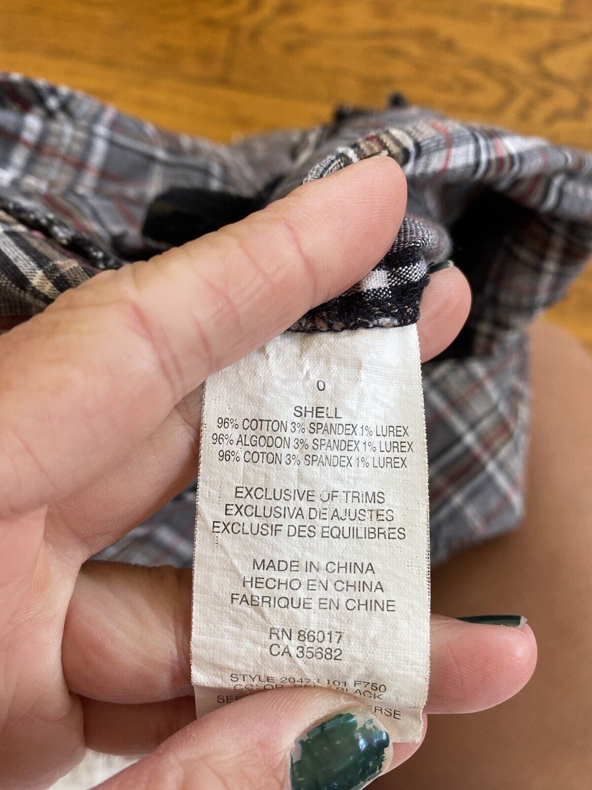 Gray Plaid Mini Suit Skirt - Bebe- Women’s 0
