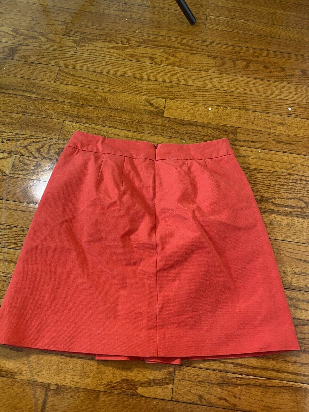 Womens Recent Ann Taylor Orange Front Pockets Career Mini Skirt Size 2