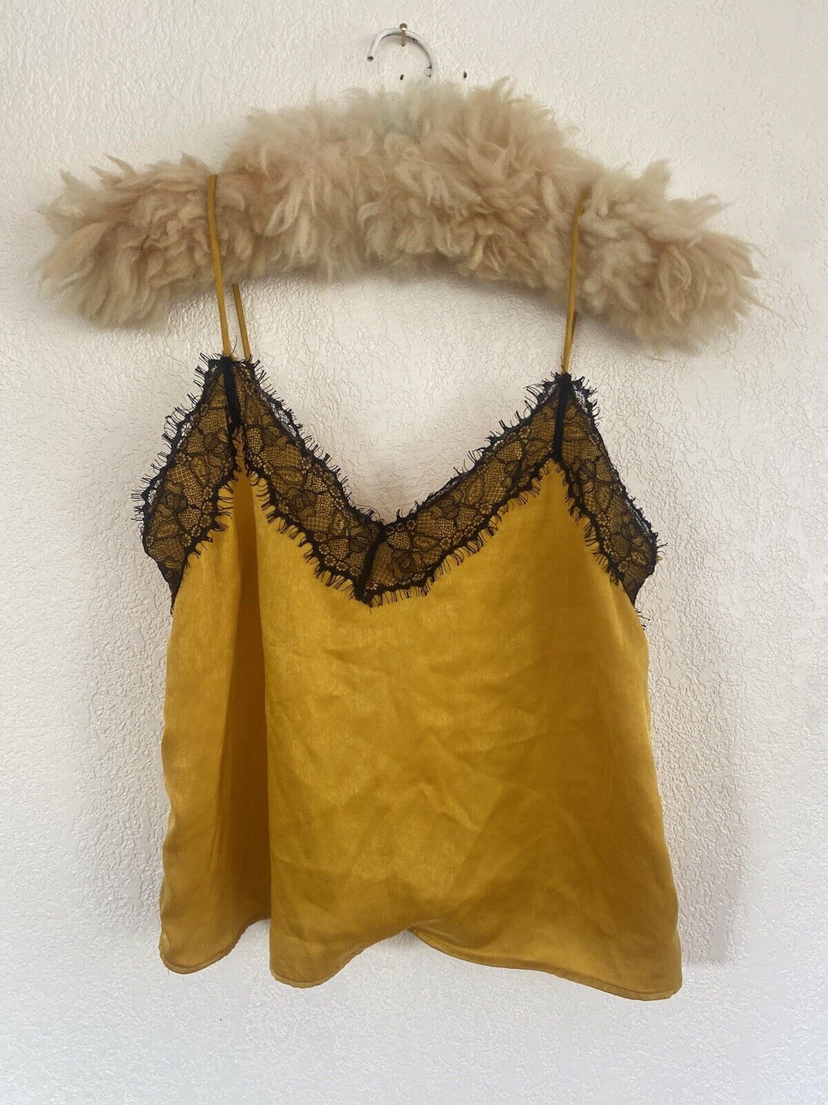 Shimmery Gold Yellow Camisole - Bershka - Women’s Medium
